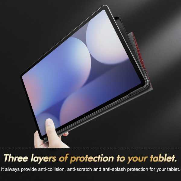 INFILAND Galaxy Tab S10 FE Plus Standl Klf-Red