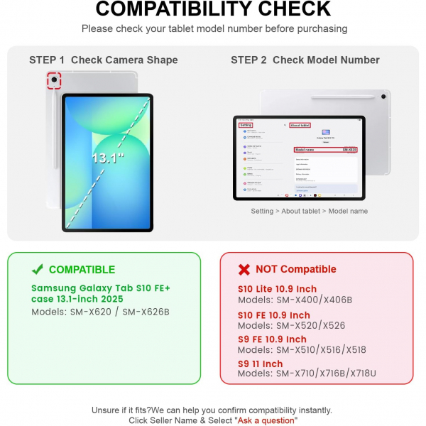 INFILAND Galaxy Tab S10 FE Plus Standl� K�l�f-Pink