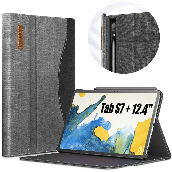 Infiland Galaxy Tab S7 Plus Business Standl Klf (12.4 in)-Gray