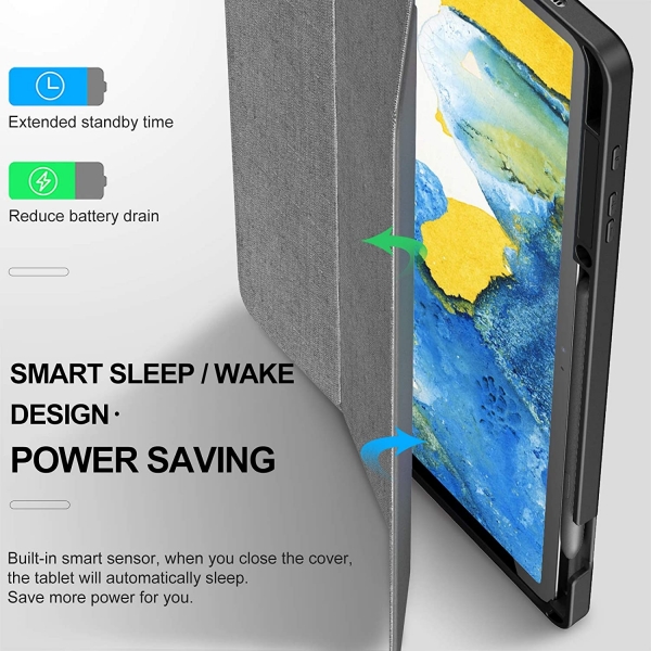 Infiland Galaxy Tab S7 Plus Klf (12.4 in)-Grey