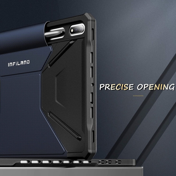 Infiland Galaxy Tab S7 Plus Standl Klf (12.4 in)-Navy