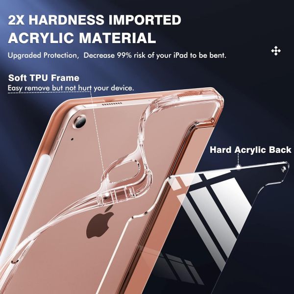 INFILAND Crystal iPad Air M2 Klf (11/10.9 in)-Rose Gold
