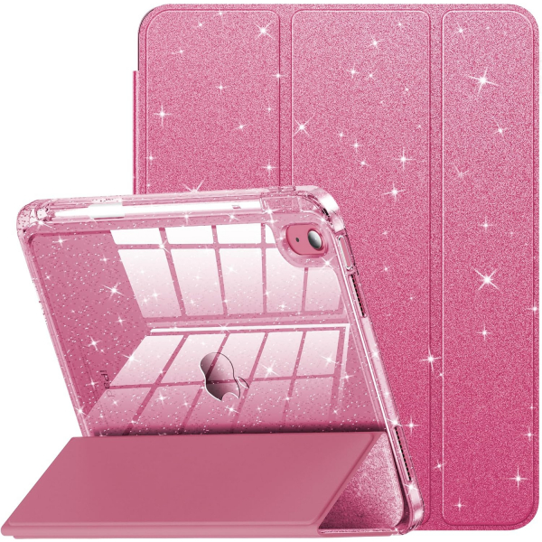 INFILAND Apple iPad A16 Glitter Klf (11/10.9 in)-Rose Red