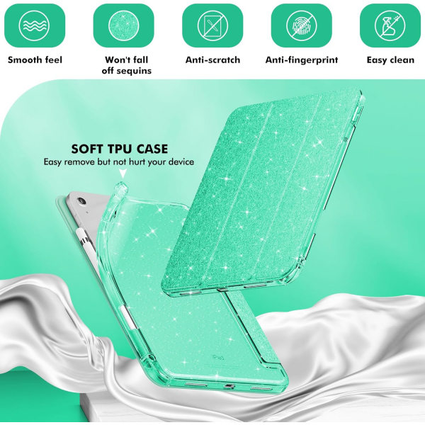 INFILAND Apple iPad A16 Glitter Klf (11/10.9 in)-Green