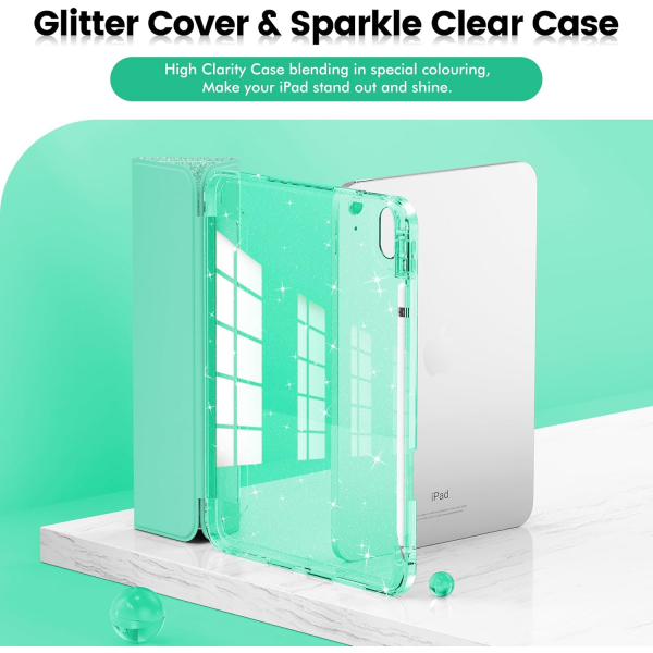 INFILAND Apple iPad A16 Glitter Klf (11/10.9 in)-Green
