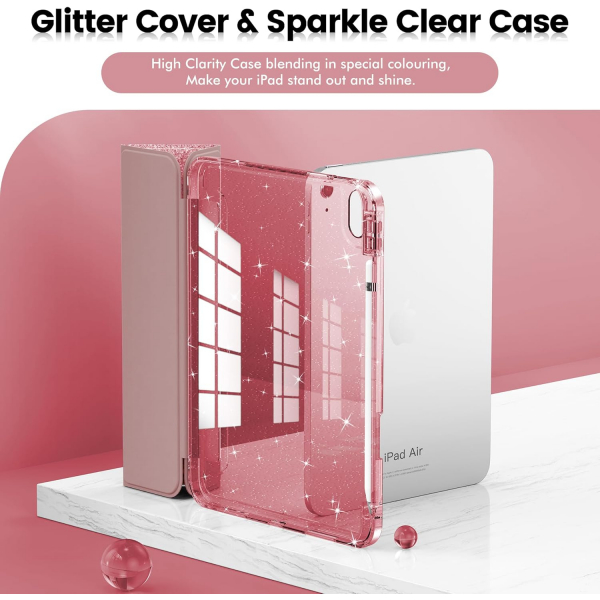 INFILAND Apple iPad A16 Glitter Klf (11/10.9 in)-Rose Gold