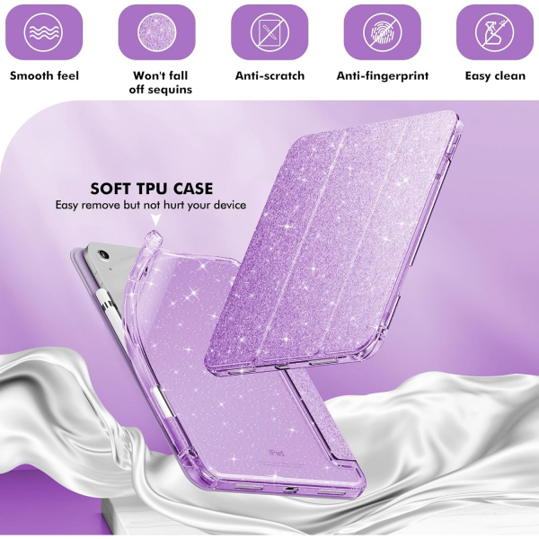 INFILAND Apple iPad A16 Glitter Klf (11/10.9 in)-Purple