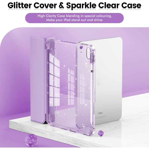 INFILAND Apple iPad A16 Glitter Klf (11/10.9 in)-Purple