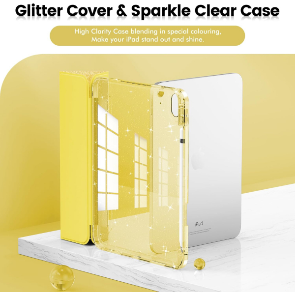 INFILAND Apple iPad A16 Glitter Klf (11/10.9 in)-Yellow