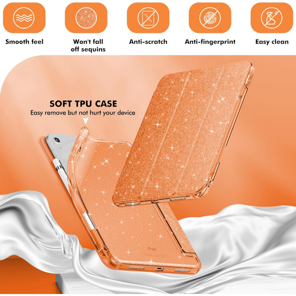 INFILAND Apple iPad A16 Glitter Klf (11/10.9 in)-Orange