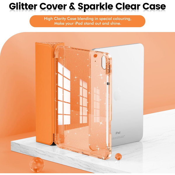 INFILAND Apple iPad A16 Glitter Klf (11/10.9 in)-Orange