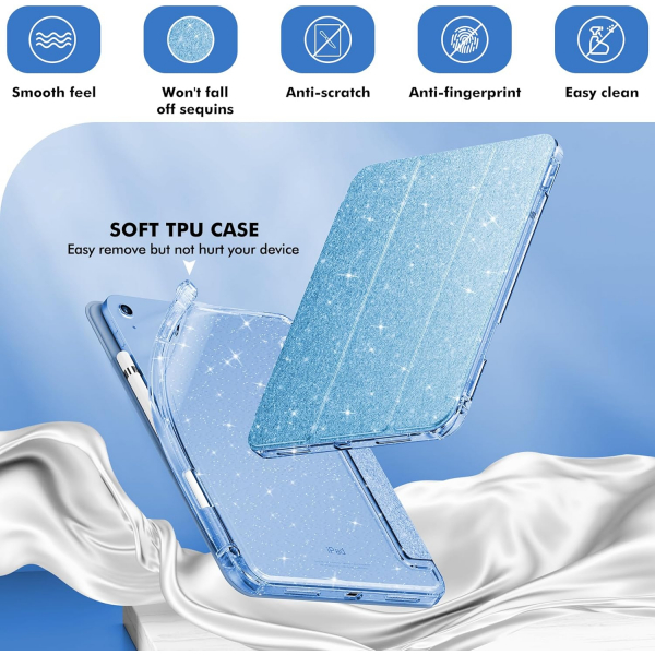 INFILAND Apple iPad A16 Glitter Klf (11/10.9 in)-Blue