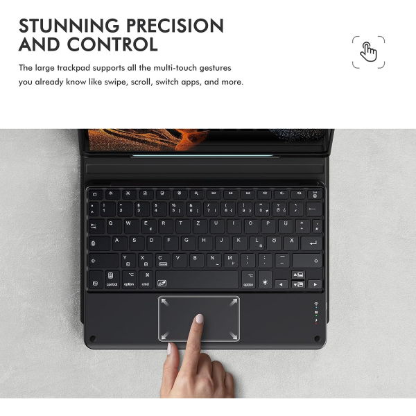INFILAND Ayrlabilir Klavyeli Galaxy Tab S6 Lite Klf