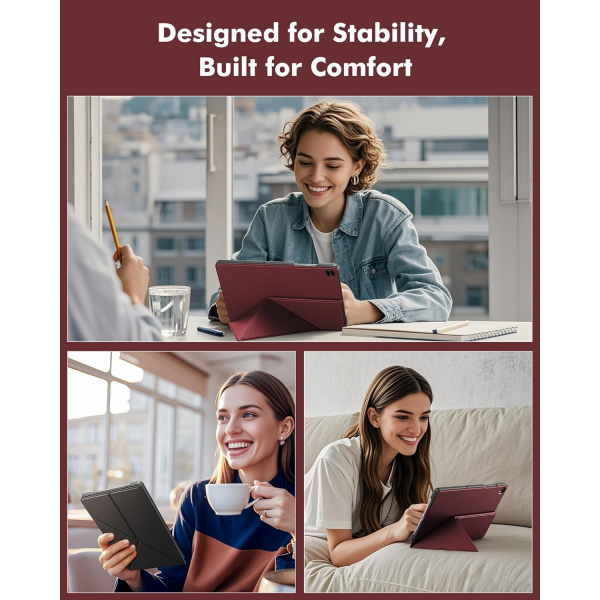 INFILAND Samsung Galaxy Tab A9 Plus Flex Klf-Burgundy 