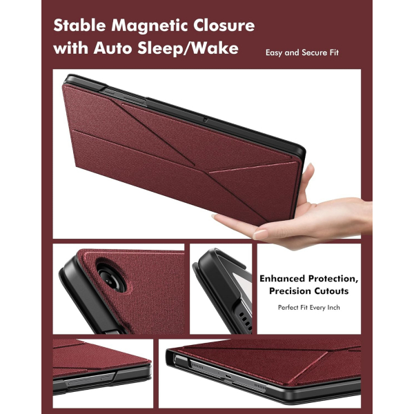 INFILAND Samsung Galaxy Tab A9 Plus Flex Klf-Burgundy 