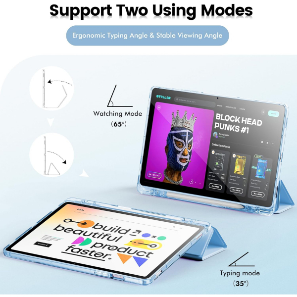 INFILAND Samsung Galaxy Tab S10 Lite Slim Klf-Blue