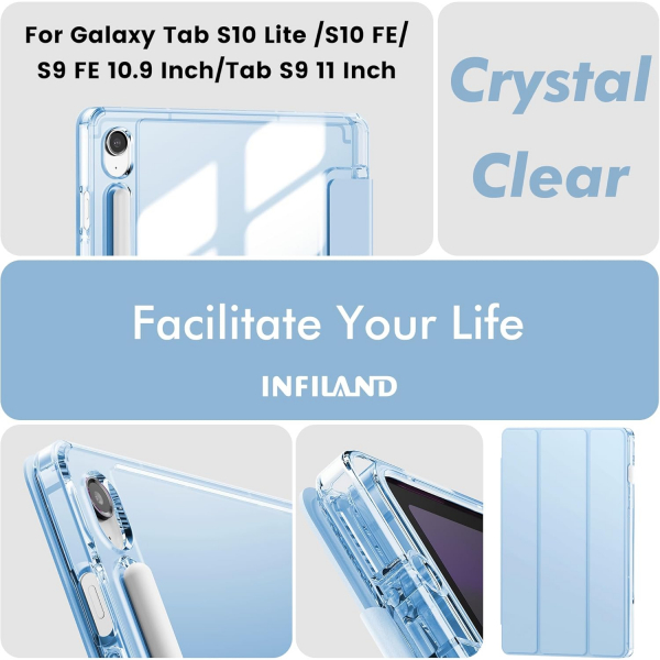 INFILAND Samsung Galaxy Tab S10 Lite Slim Klf-Blue