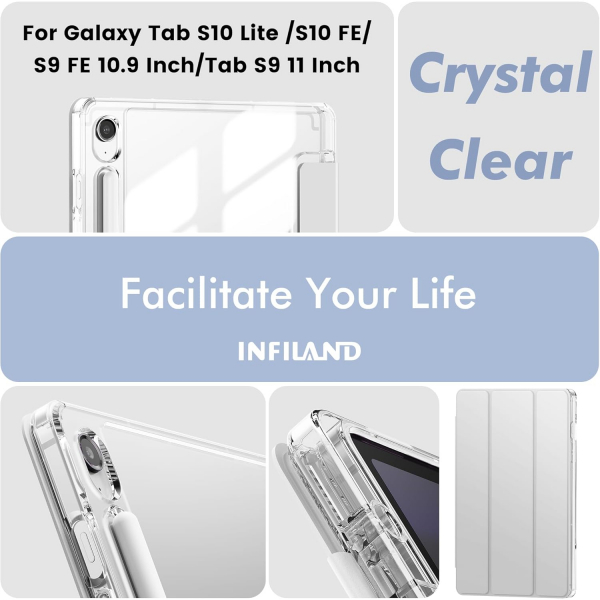 INFILAND Samsung Galaxy Tab S10 Lite Slim Klf-Clear