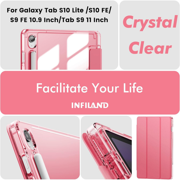 INFILAND Samsung Galaxy Tab S10 Lite Slim Klf-Red