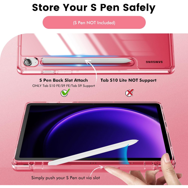 INFILAND Samsung Galaxy Tab S10 Lite Slim Klf-Red
