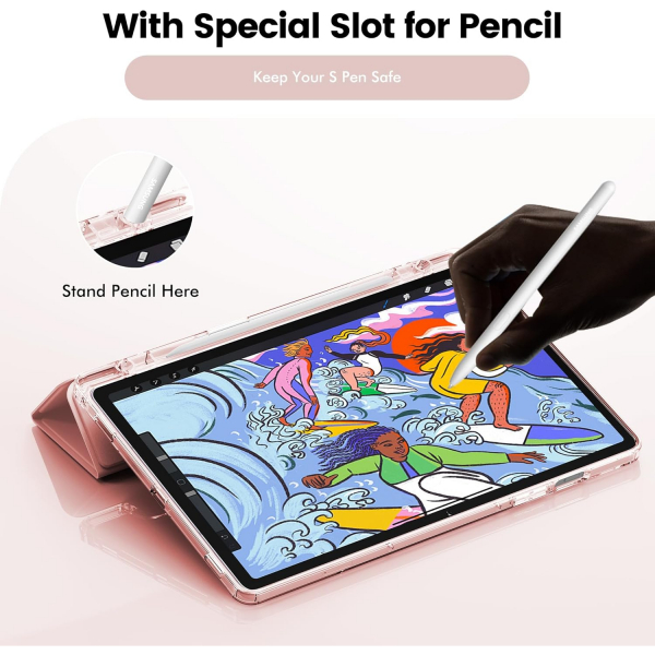 INFILAND Samsung Galaxy Tab S10 Lite Slim Klf-Pink