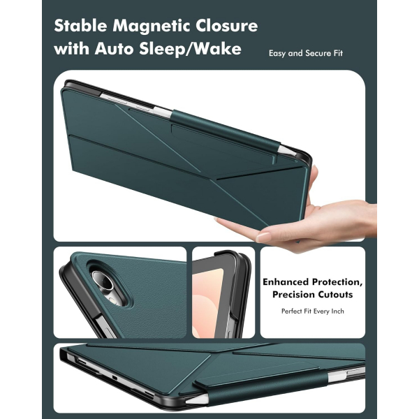 INFILAND Samsung Galaxy Tab S11 Flex Klf-Midnight Green