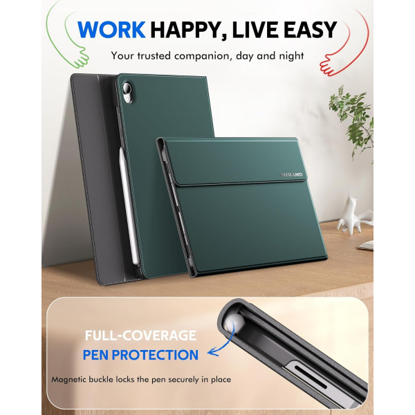 INFILAND Samsung Galaxy Tab S11 Standl Klf-Midnight Green