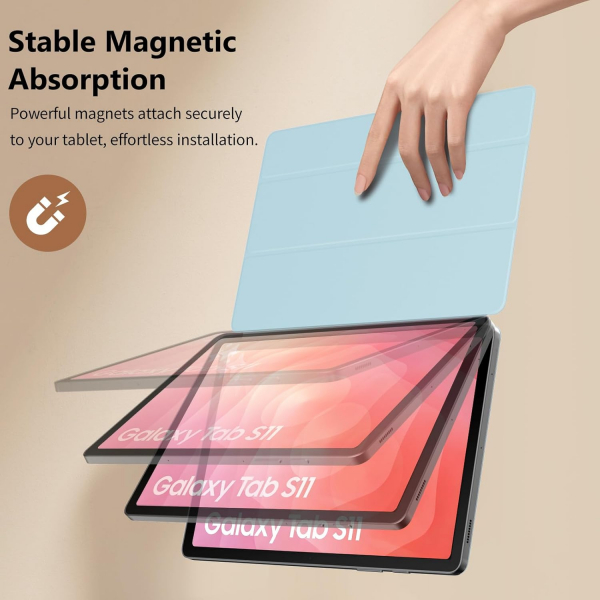 TiMOVO Samsung Galaxy Tab S11 Manyetik Klf-Sky Blue