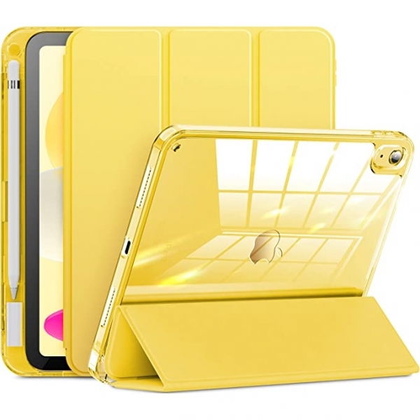INFILAND Upgrade Serisi iPad 10.Nesil Standl Klf (10.9 in)-Light Yellow