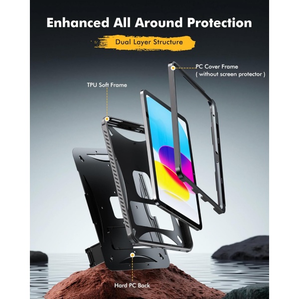 INFILAND iPad A16 Fortishield Klf (11 in)-Black