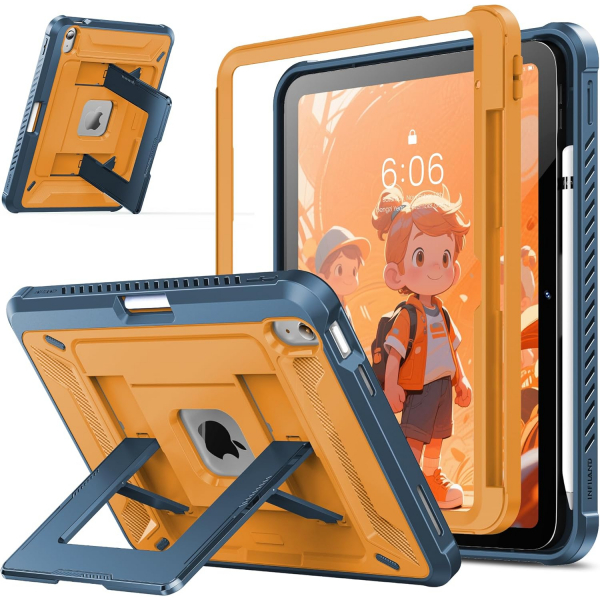 INFILAND iPad A16 Tam Korumal Klf (11 in)-Amber Navy