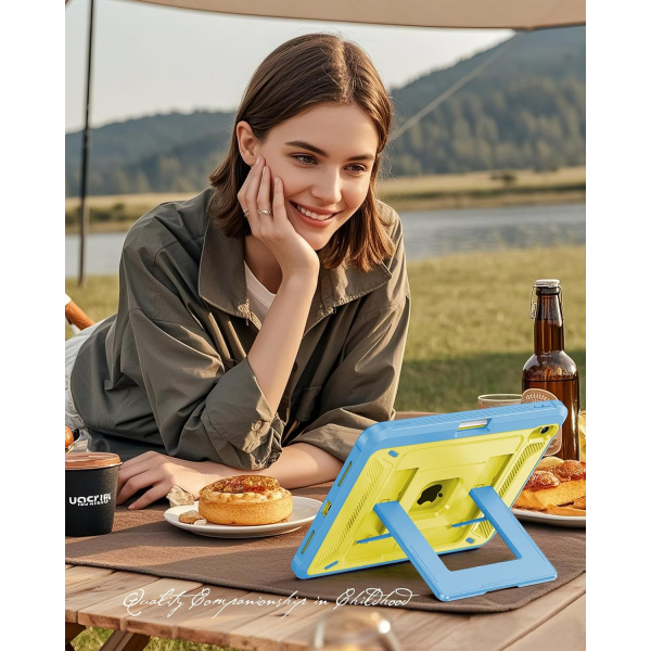 INFILAND iPad A16 Tam Korumal Klf (11 in)-Lemon Blue