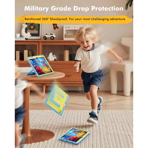 INFILAND iPad A16 Tam Korumal Klf (11 in)-Lemon Blue