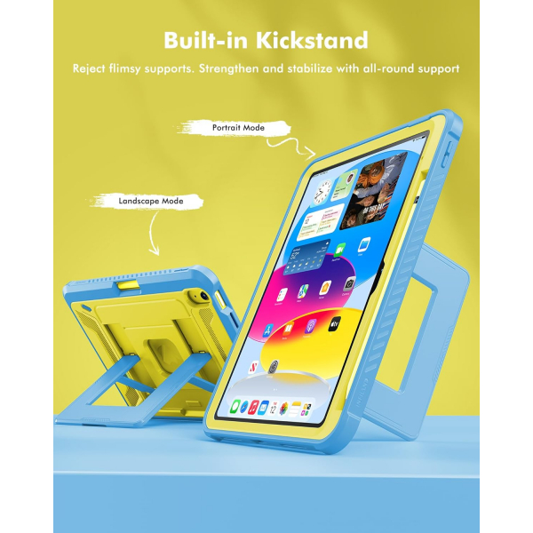 INFILAND iPad A16 Tam Korumal Klf (11 in)-Lemon Blue