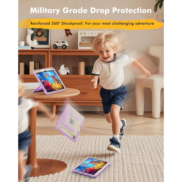 INFILAND iPad A16 Tam Korumal Klf (11 in)-Lilac Cream