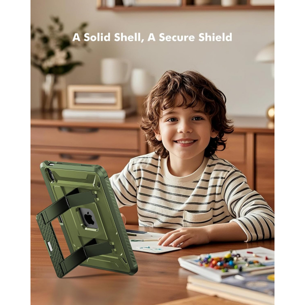 INFILAND iPad A16 Tam Korumal Klf (11 in)-Military Green