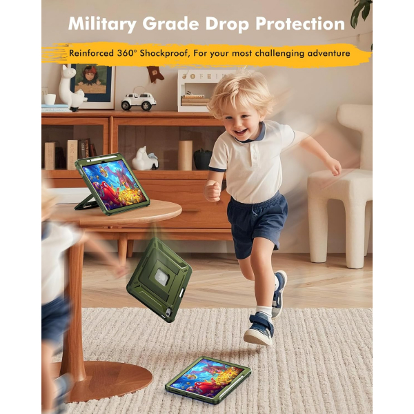 INFILAND iPad A16 Tam Korumal Klf (11 in)-Military Green