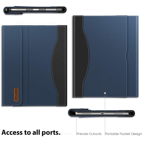 Infiland iPad Pro Business Standl Klf (12.9 in)(4.Nesil)-Navy