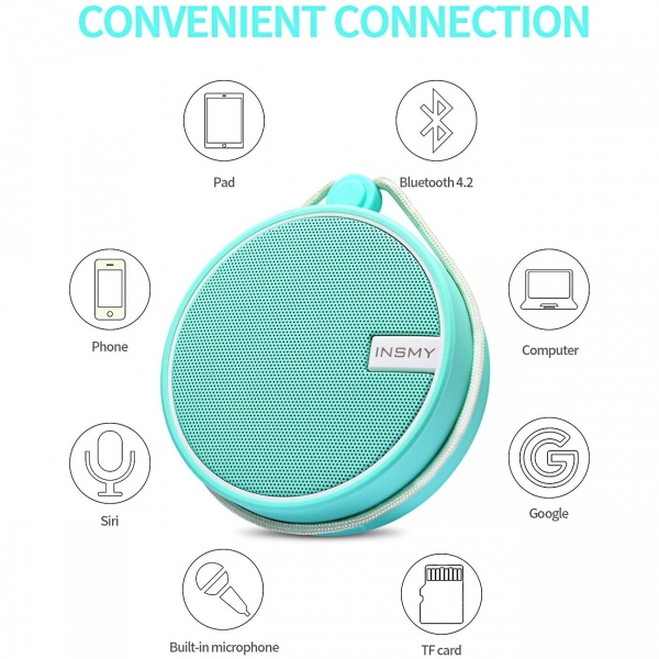 INSMY Tanabilir Bluetooth Hoparlr-Mint