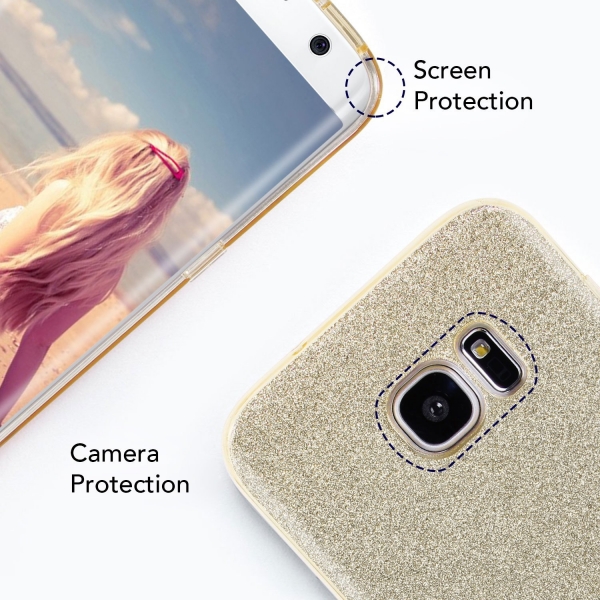 Imikoko Samsung Galaxy S7 Edge P�r�lt�l� K�l�f-Gold