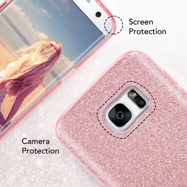 Imikoko Samsung Galaxy S7 Edge P�r�lt�l� K�l�f-Rose Gold