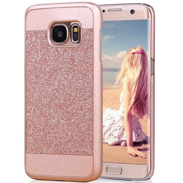 Imikoko Samsung Galaxy S7 Edge Diamond Prltl Klf-Rose Gold