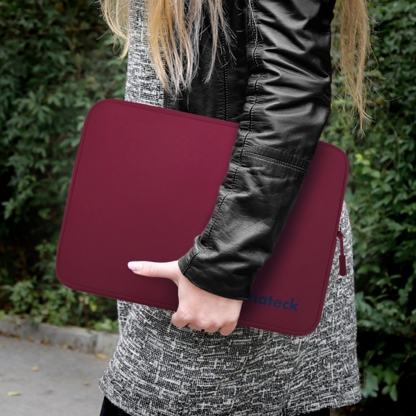 Inateck 15-15.6 in Suya Dayankl Neopren Laptop antas-Wine Red