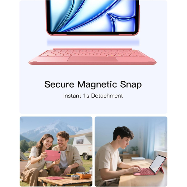 Inateck Apple iPad 10.Nesil Uyumlu Klavyeli K�l�f-Pink