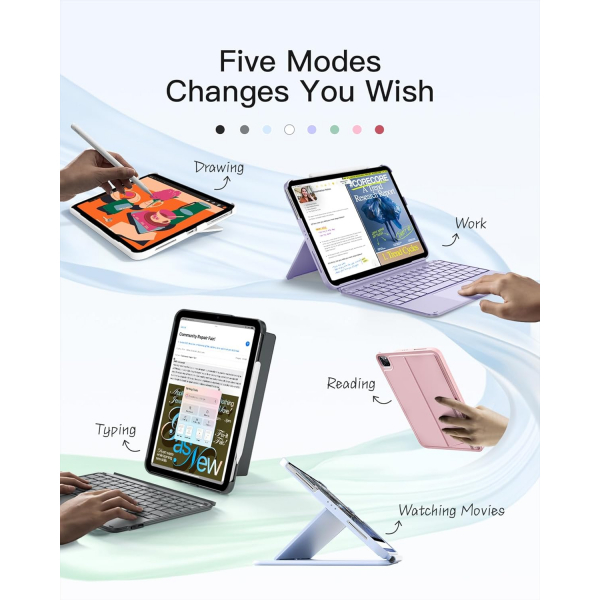 Inateck Apple iPad 10.Nesil Uyumlu Klavyeli K�l�f-Graphite