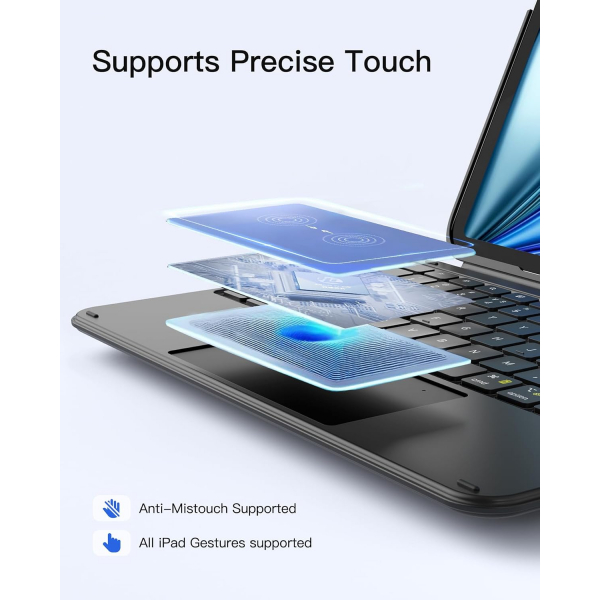 Inateck Apple iPad 10.Nesil Uyumlu Klavyeli K�l�f-Graphite