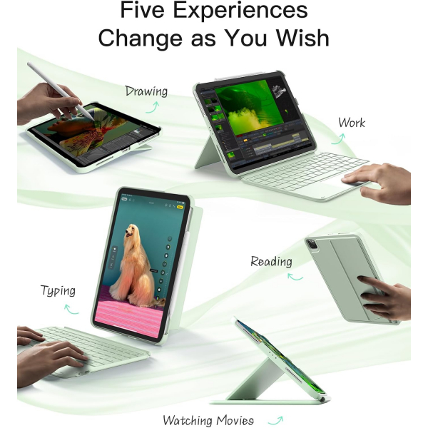 Inateck Apple iPad 10.Nesil Uyumlu Klavyeli K�l�f-Green