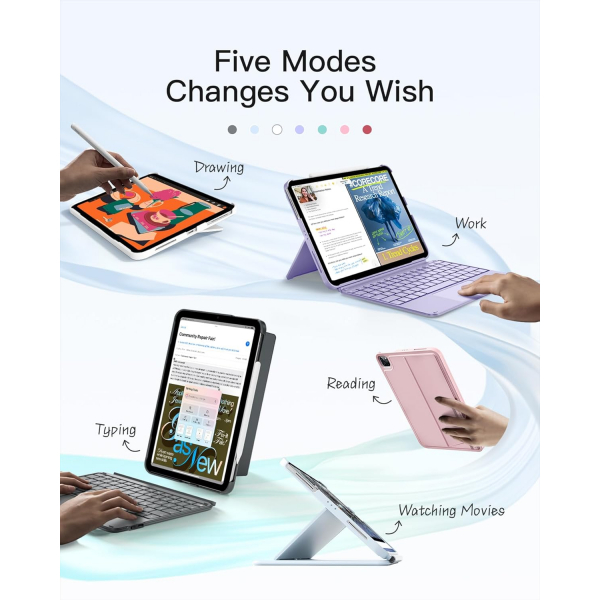 Inateck Apple iPad 10.Nesil Uyumlu Klavyeli K�l�f-White