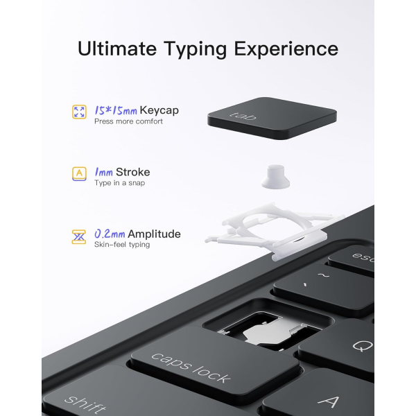 Inateck iPad Air 6.Nesil Light Klavyeli Klf (11 in)