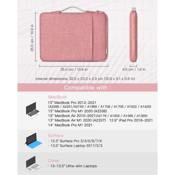 Inateck LB02006 Laptop antas (13 in)-Red